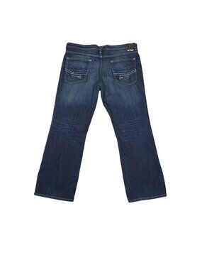 Helix Slim Bootcut Jeans 36x30 Mens Dark Wash Denim Blue Casual Excellent Cond.
